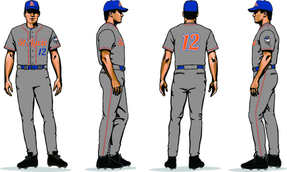 St. Lucie Mets road uniforms